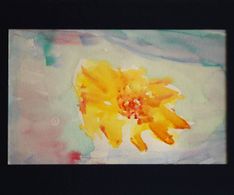gele bloem, aquarel, 20 x 30 cm